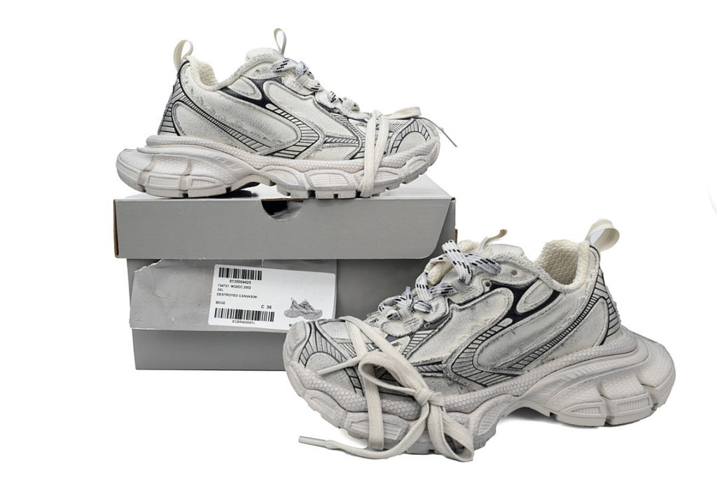 Balenciaga Runner Sneaker Luminous Blue Canvas White