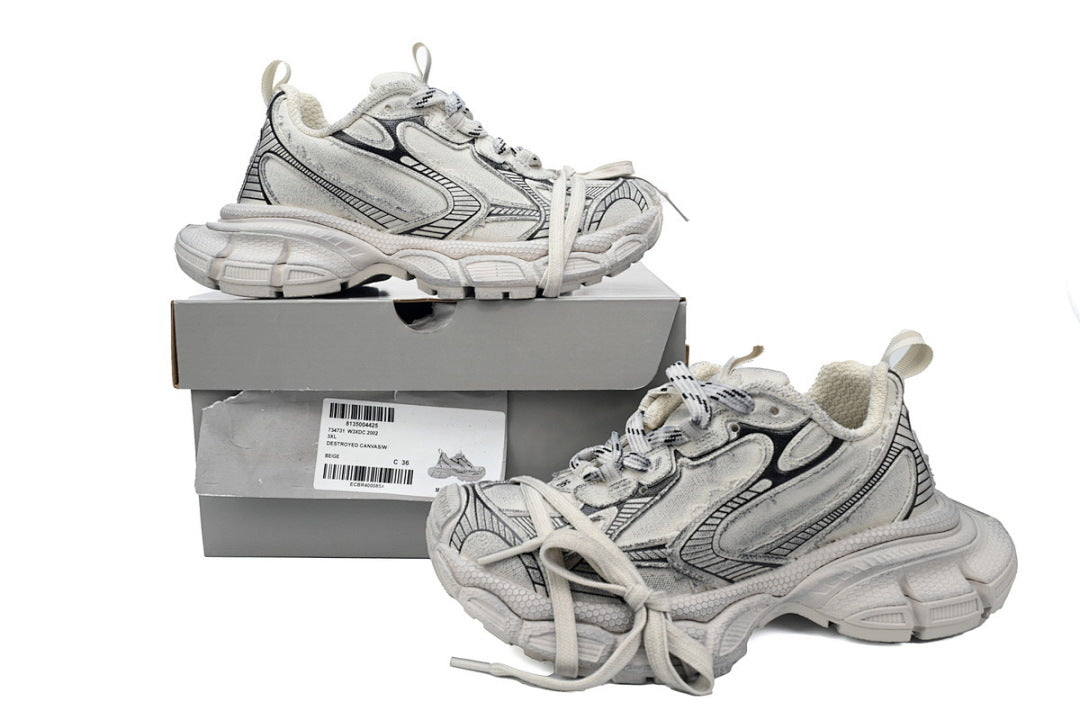 Balenciaga Runner Sneaker Luminous Blue Canvas White