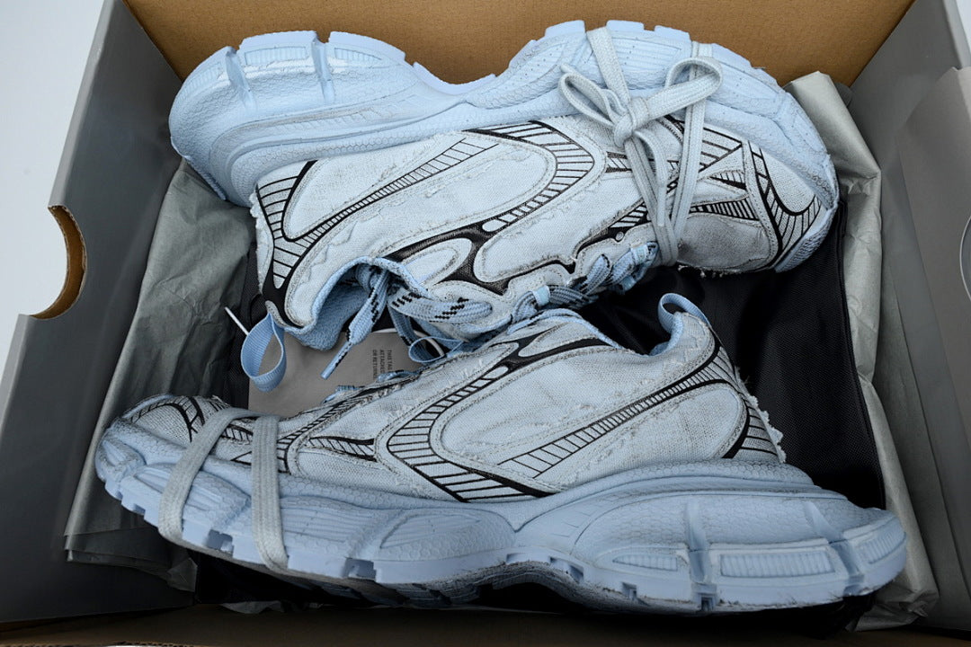 Balenciaga Runner Sneaker Luminous Blue Canvas Blue