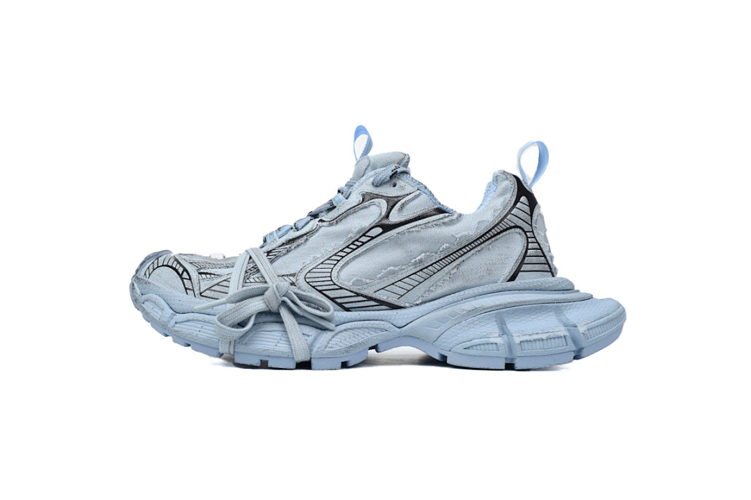 Balenciaga Runner Sneaker Luminous Blue Canvas Blue