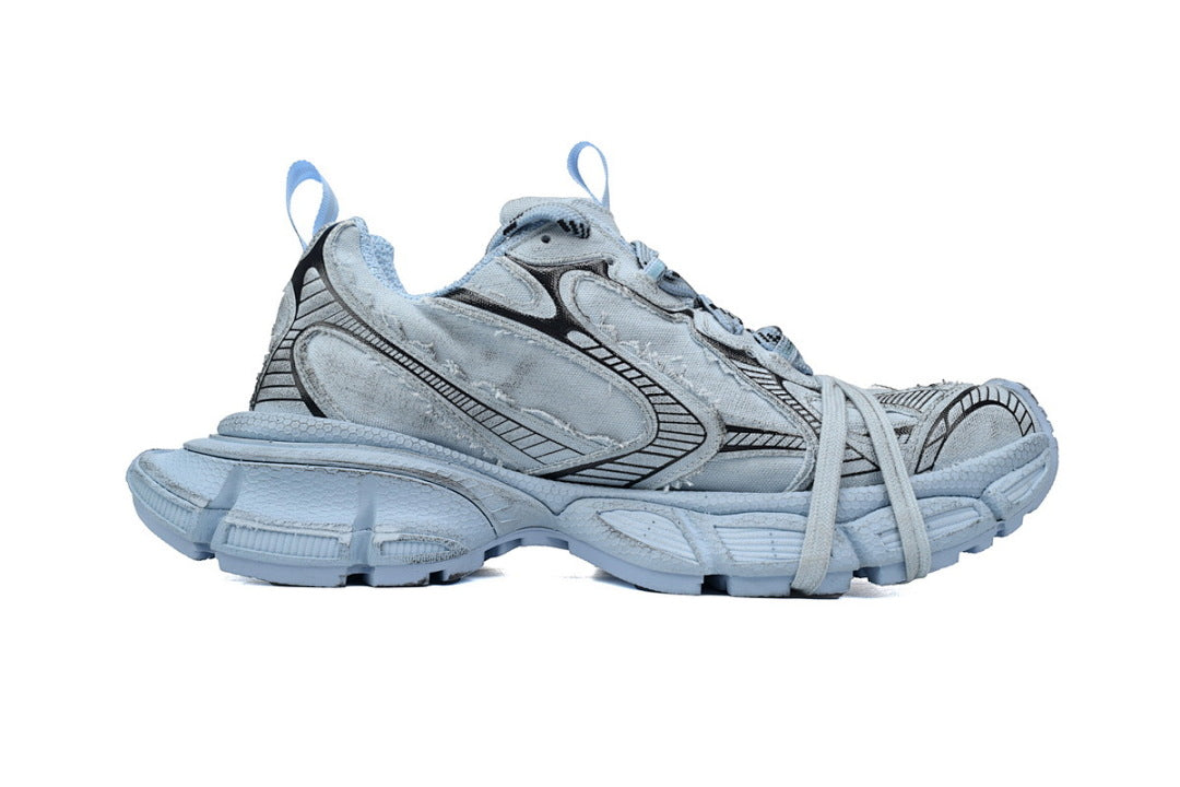 Balenciaga Runner Sneaker Luminous Blue Canvas Blue