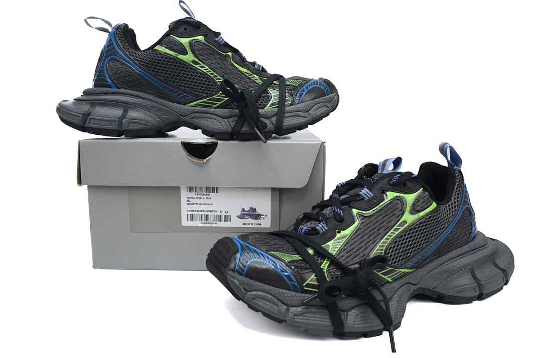 Balenciaga Runner Sneaker Black Blue Green