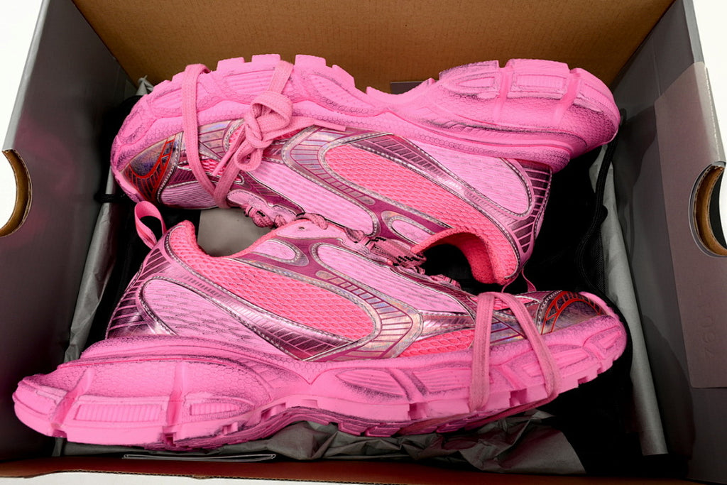 Balenciaga Runner Sneaker Black Black And White Pink