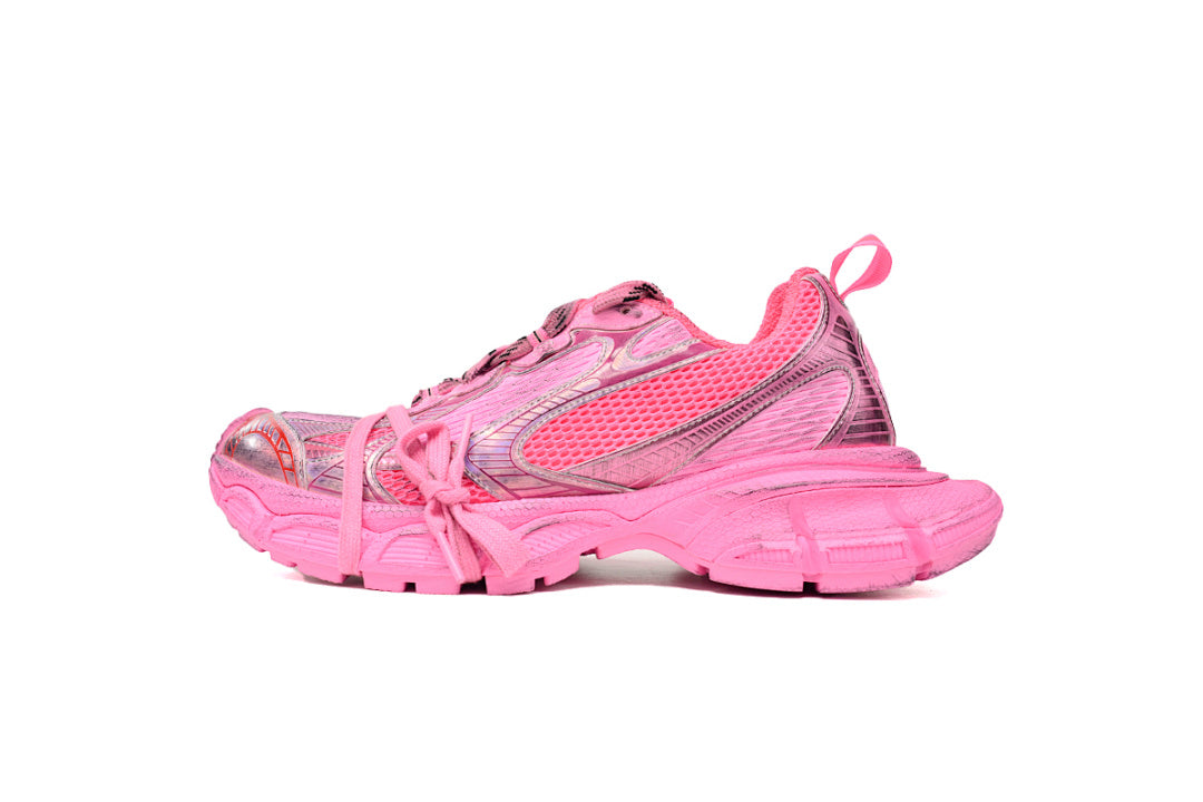 Balenciaga Runner Sneaker Black Black And White Pink