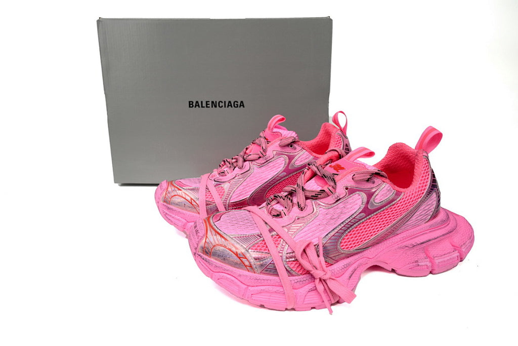 Balenciaga Runner Sneaker Black Black And White Pink