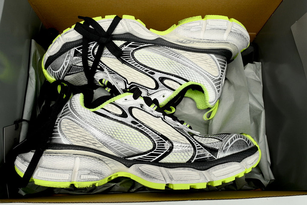 Balenciaga Runner Sneaker Black And White Blue