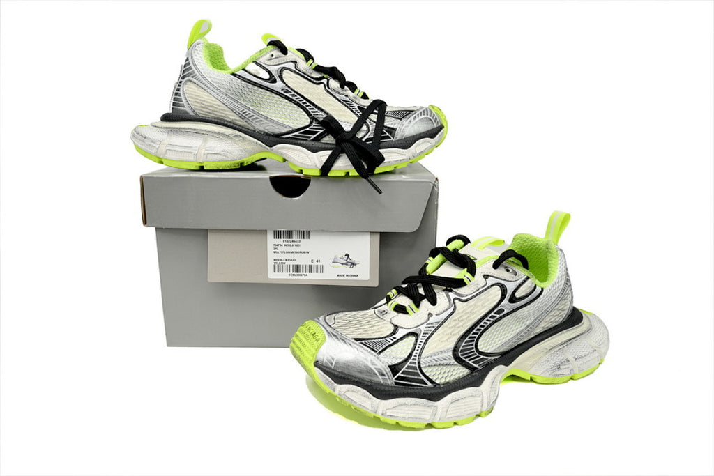 Balenciaga Runner Sneaker Black And White Blue