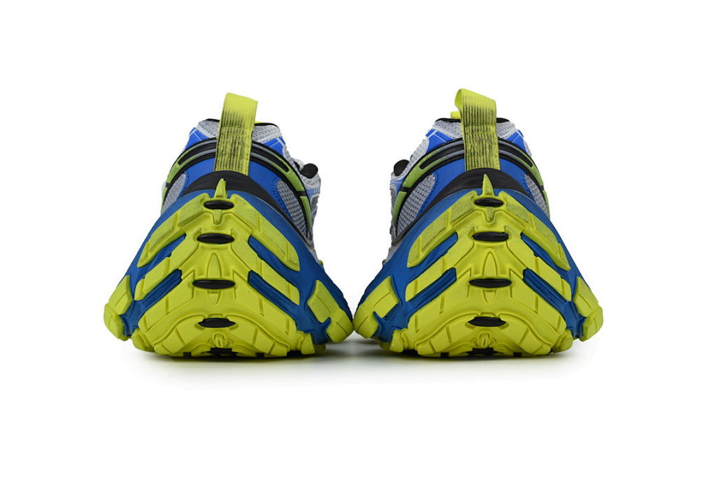Balenciaga Runner Sneaker White Gray Black White Blue Fluorescent Green