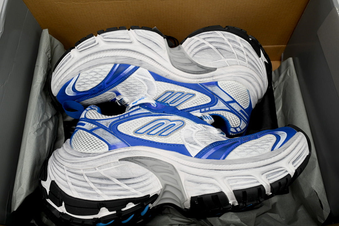 Balenciaga Runner Sneaker White Gray Black White Blue