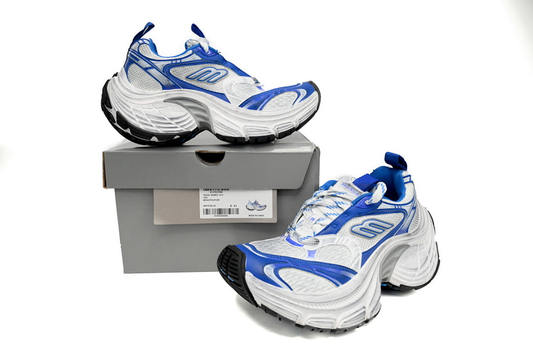 Balenciaga Runner Sneaker White Gray Black White Blue