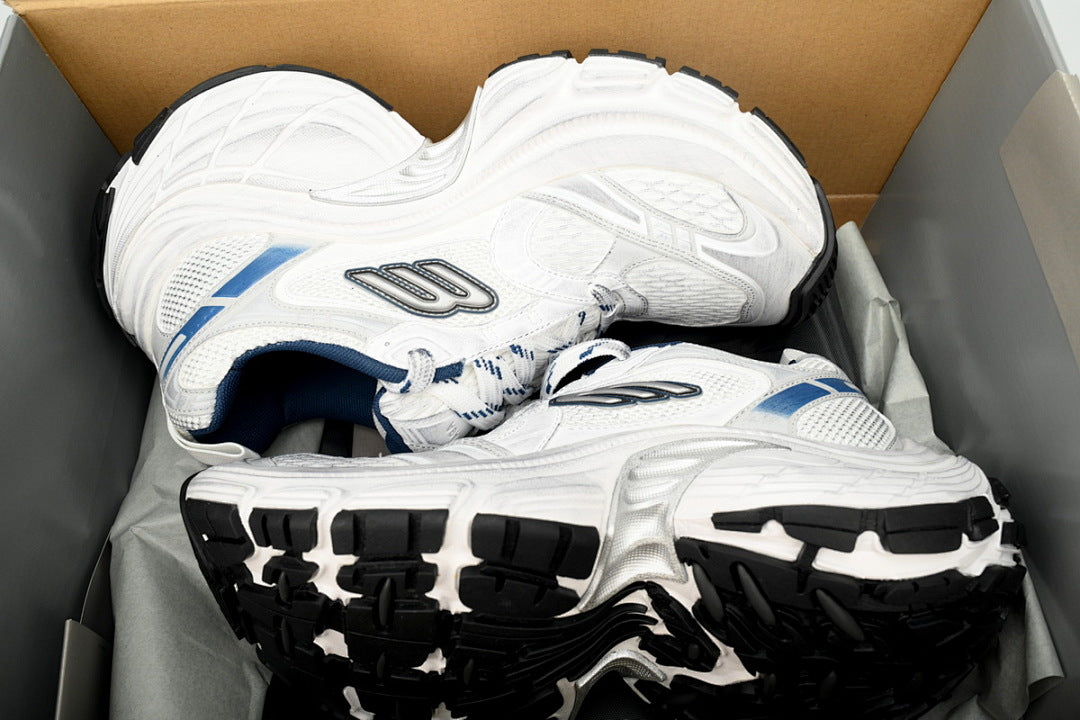 Balenciaga Runner Sneaker White Gray Black White, Black, and Blue