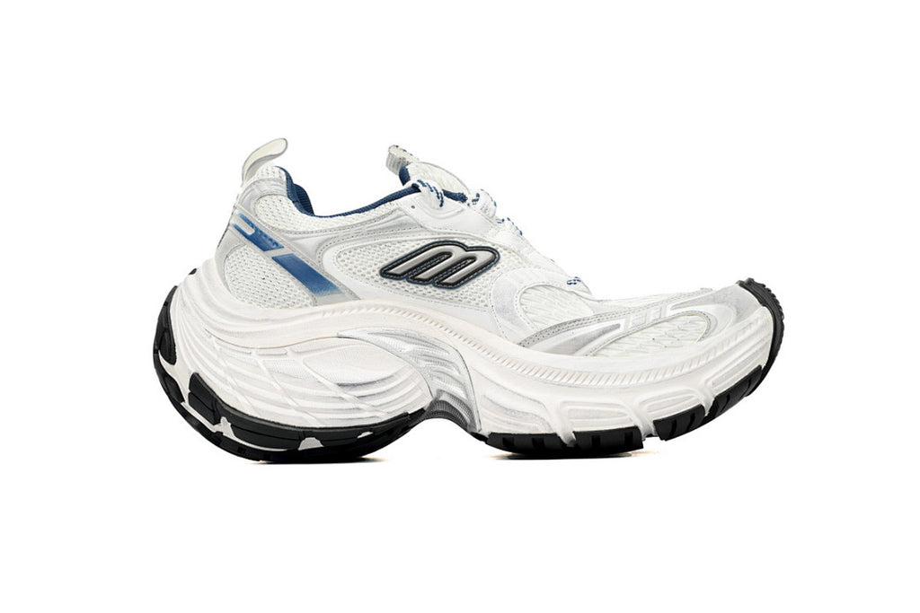 Balenciaga Runner Sneaker White Gray Black White, Black, and Blue