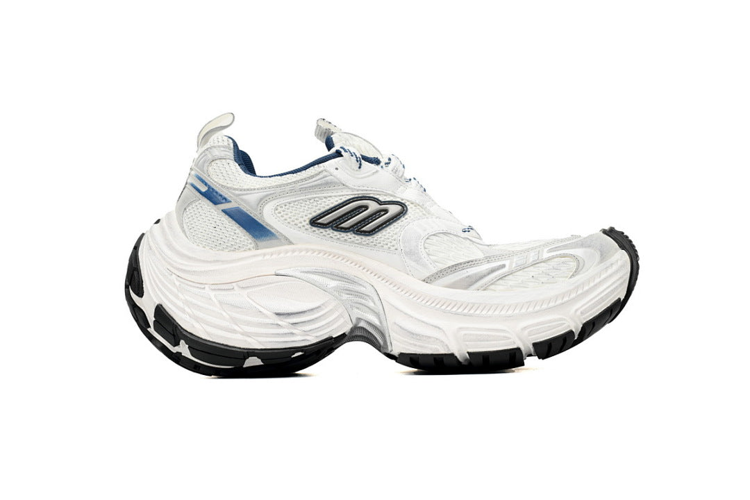 Balenciaga Runner Sneaker White Gray Black White, Black, and Blue