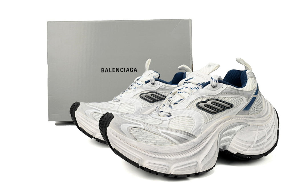 Balenciaga Runner Sneaker White Gray Black White, Black, and Blue