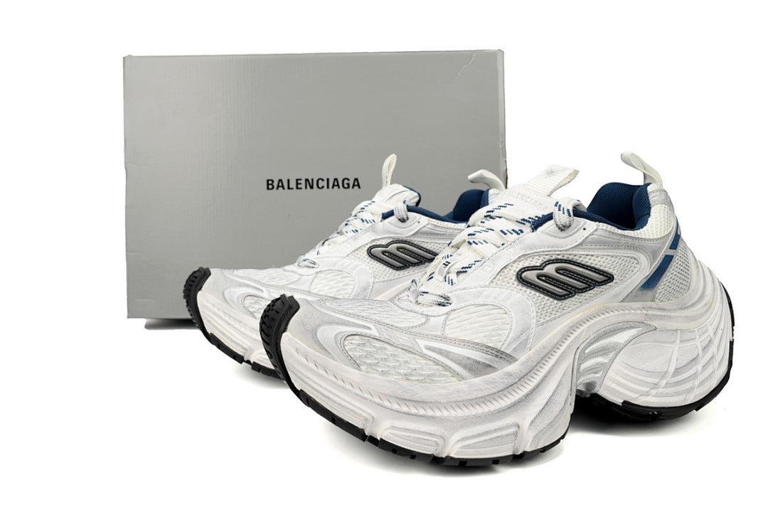 Balenciaga Runner Sneaker White Gray Black White, Black, and Blue