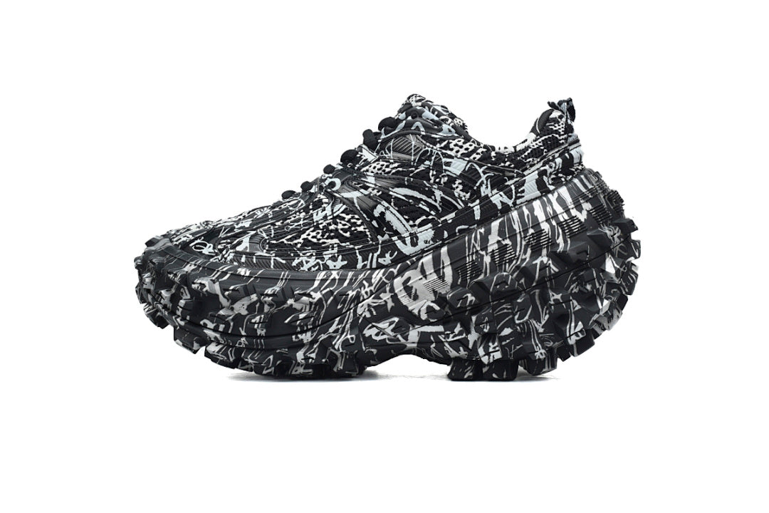 Balenciaga Defender Sneaker Black Graffiti