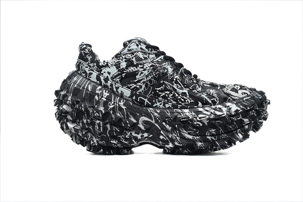 Balenciaga Defender Sneaker Black Graffiti