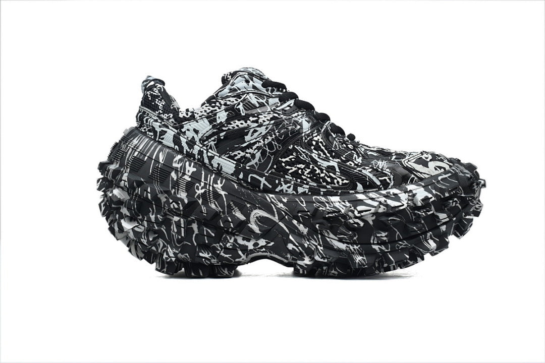 Balenciaga Defender Sneaker Black Graffiti