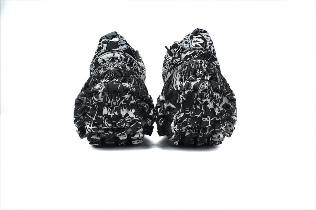 Balenciaga Defender Sneaker Black Graffiti