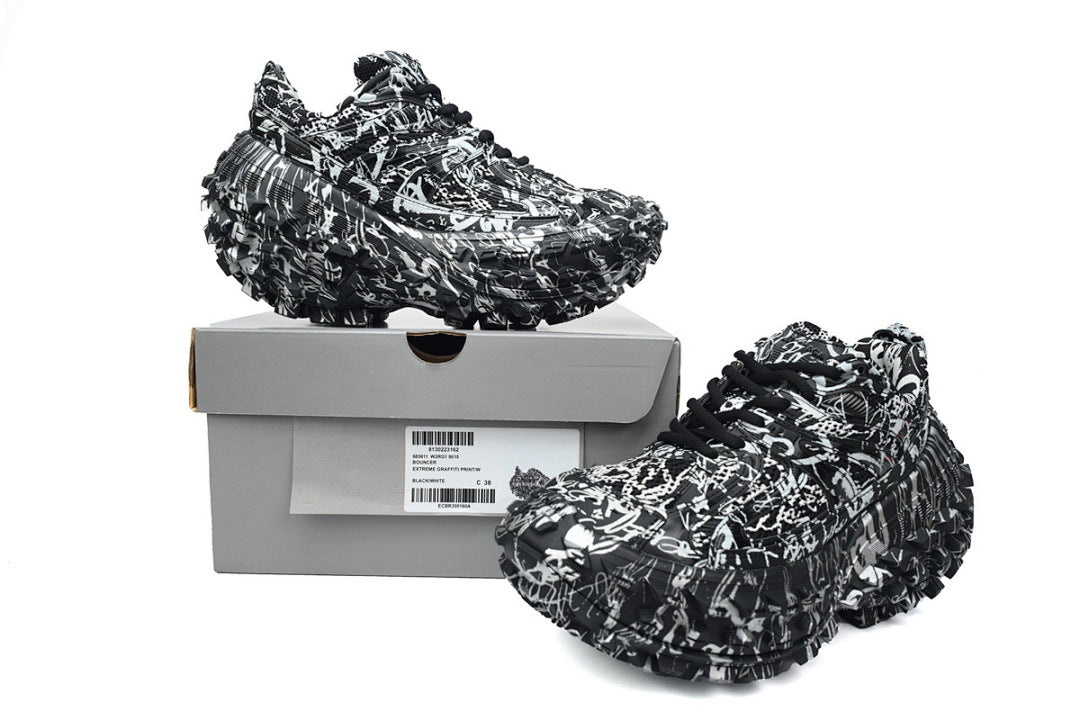 Balenciaga Defender Sneaker Black Graffiti