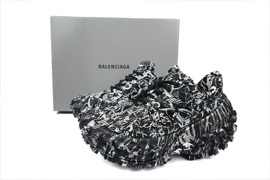 Balenciaga Defender Sneaker Black Graffiti
