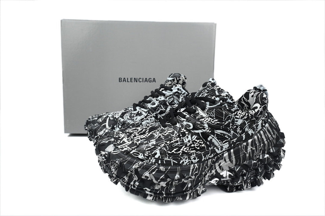 Balenciaga Defender Sneaker Black Graffiti