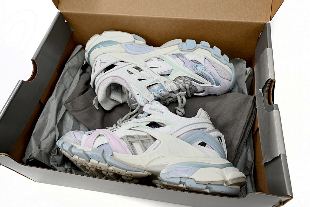 Balenciaga Track 2 Sneaker Military Black Pale White Purple