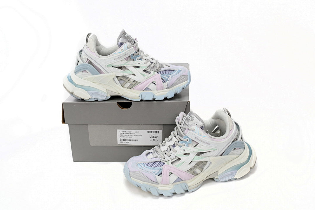 Balenciaga Track 2 Sneaker Military Black Pale White Purple