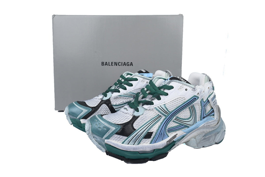 Balenciaga Runner Sneaker 'White Green Blue'
