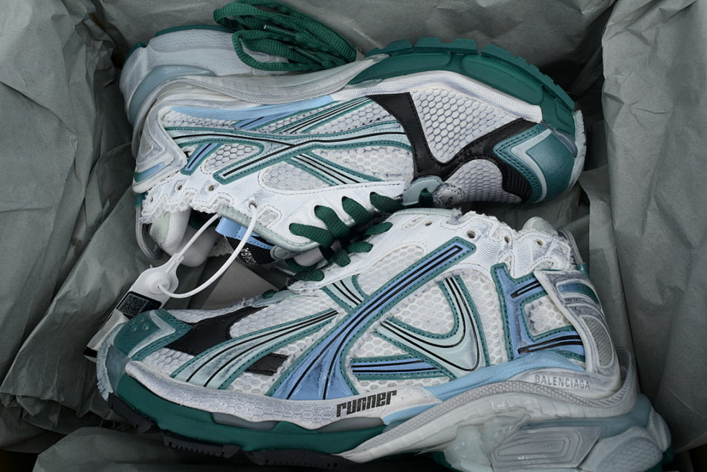 Balenciaga Runner Sneaker 'White Green Blue'