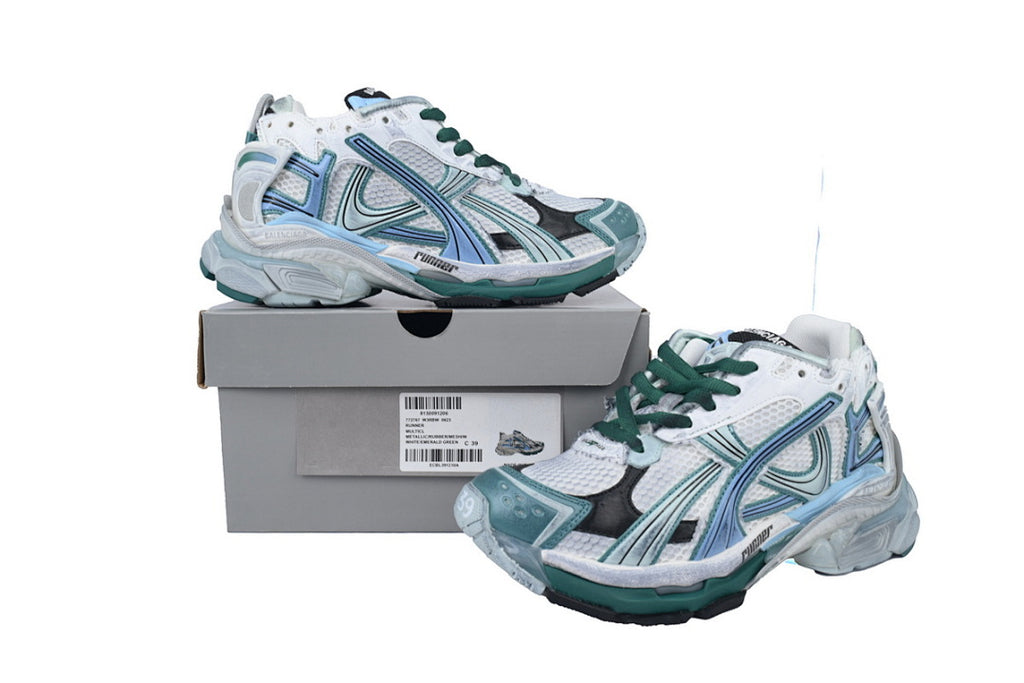 Balenciaga Runner Sneaker 'White Green Blue'