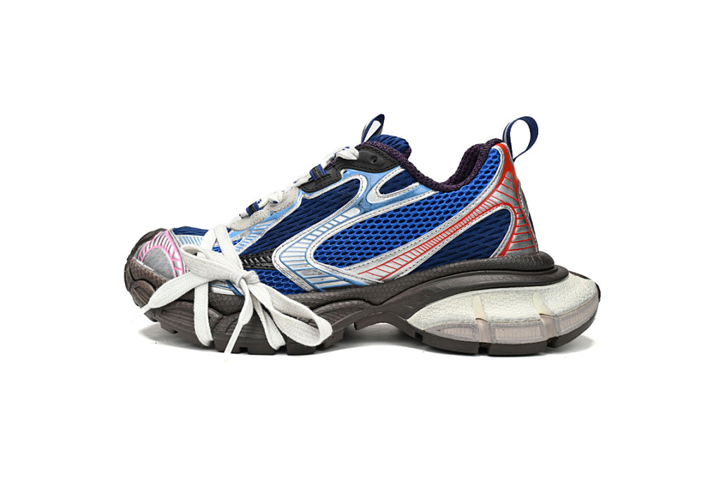 Balenciaga Runner Sneaker Silver Red and Blue