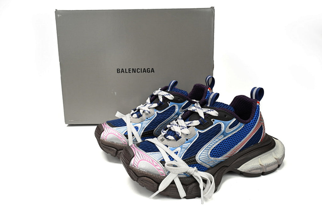 Balenciaga Runner Sneaker Silver Red and Blue