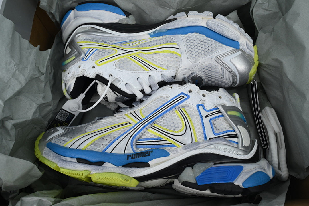 Balenciaga Runner Sneaker 'White Blue Yellow'