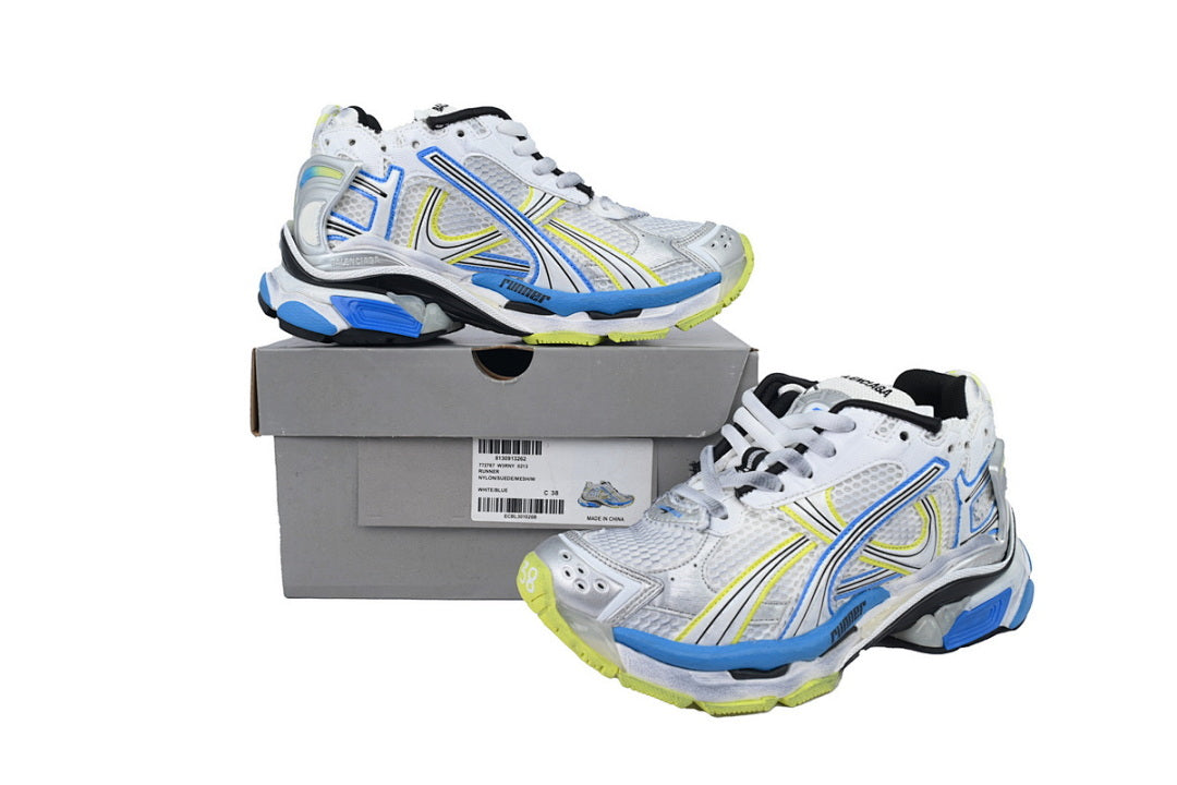 Balenciaga Runner Sneaker 'White Blue Yellow'
