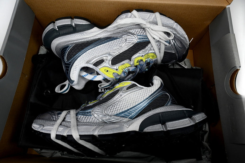 Balenciaga Runner Sneaker White Silver Black Blue