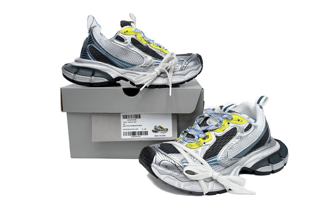 Balenciaga Runner Sneaker White Silver Black Blue