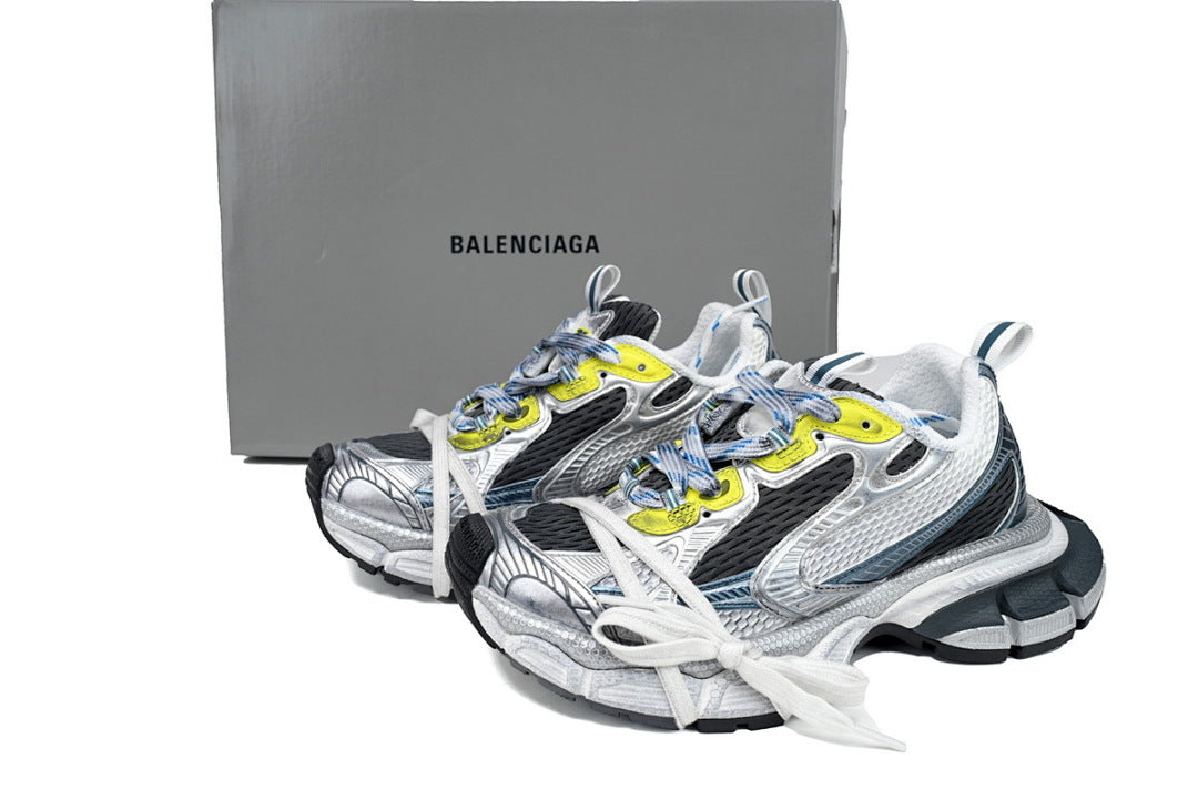 Balenciaga Runner Sneaker White Silver Black Blue