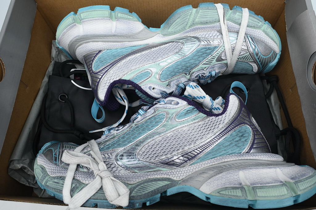 Balenciaga Runner Sneaker White Silver Blue