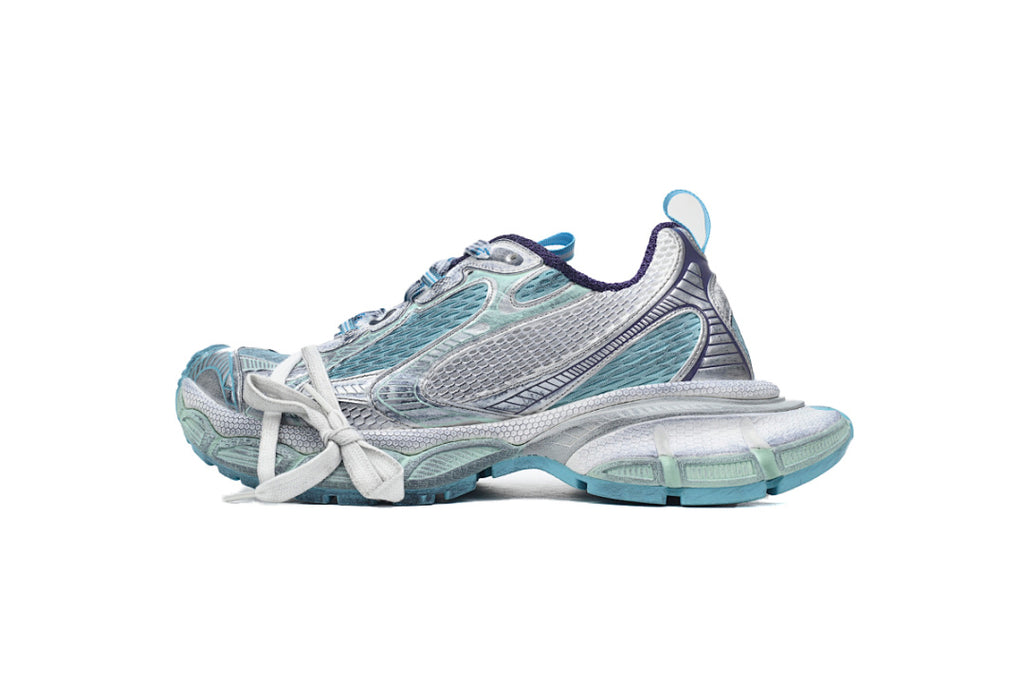 Balenciaga Runner Sneaker White Silver Blue