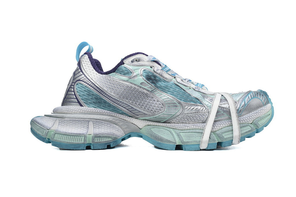 Balenciaga Runner Sneaker White Silver Blue