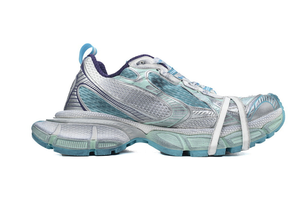 Balenciaga Runner Sneaker White Silver Blue