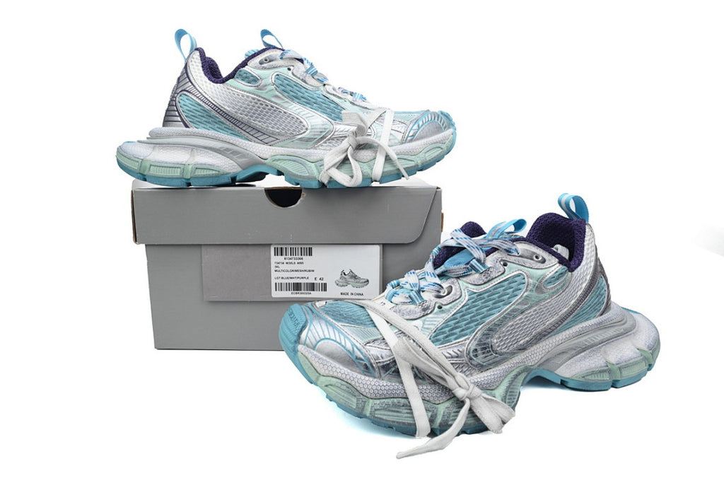 Balenciaga Runner Sneaker White Silver Blue