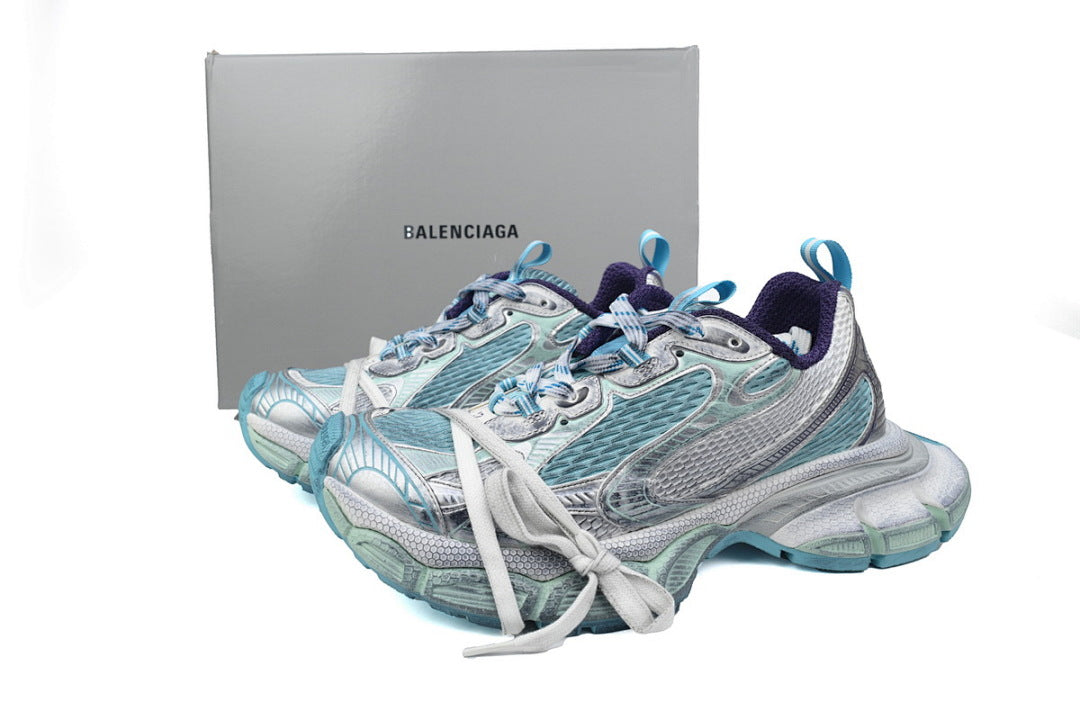 Balenciaga Runner Sneaker White Silver Blue