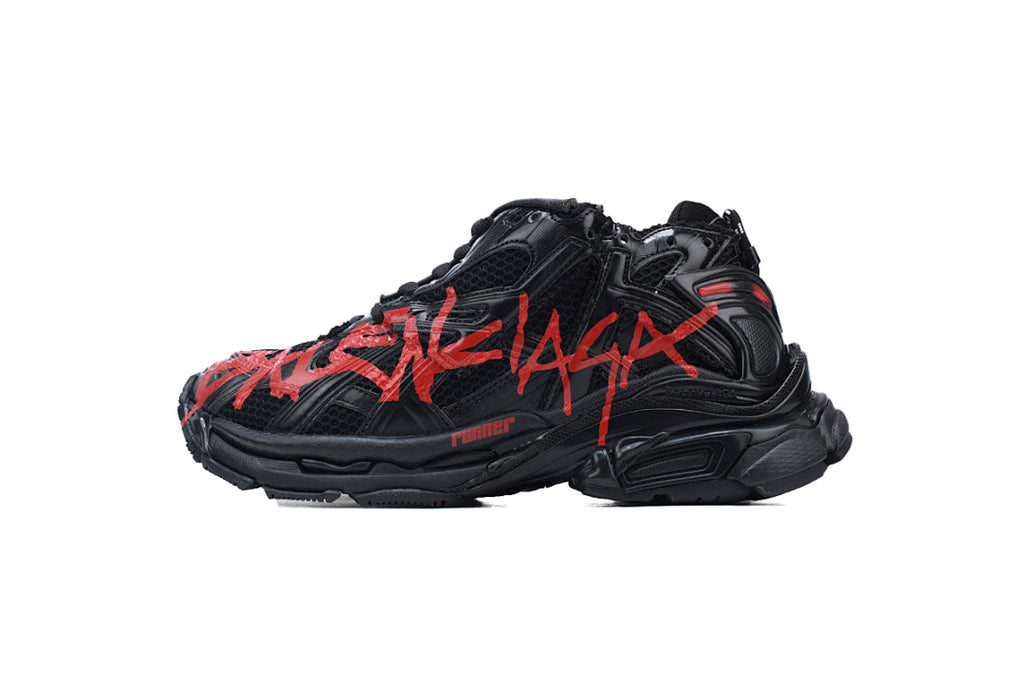 Balenciaga Runner Black And Red Characters