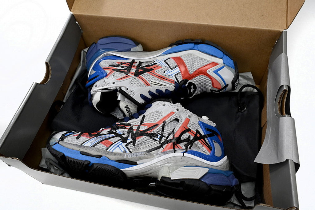 Balenciaga Runner White And Blue Printing