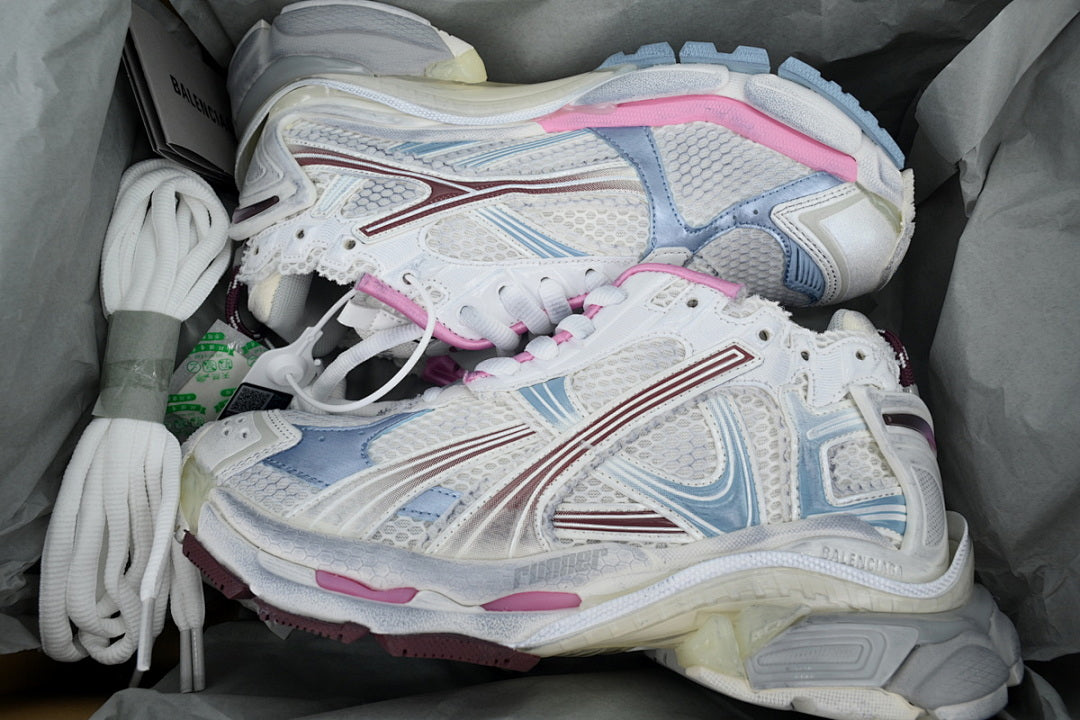 Balenciaga Runner Sneaker 'White Blue Pink'