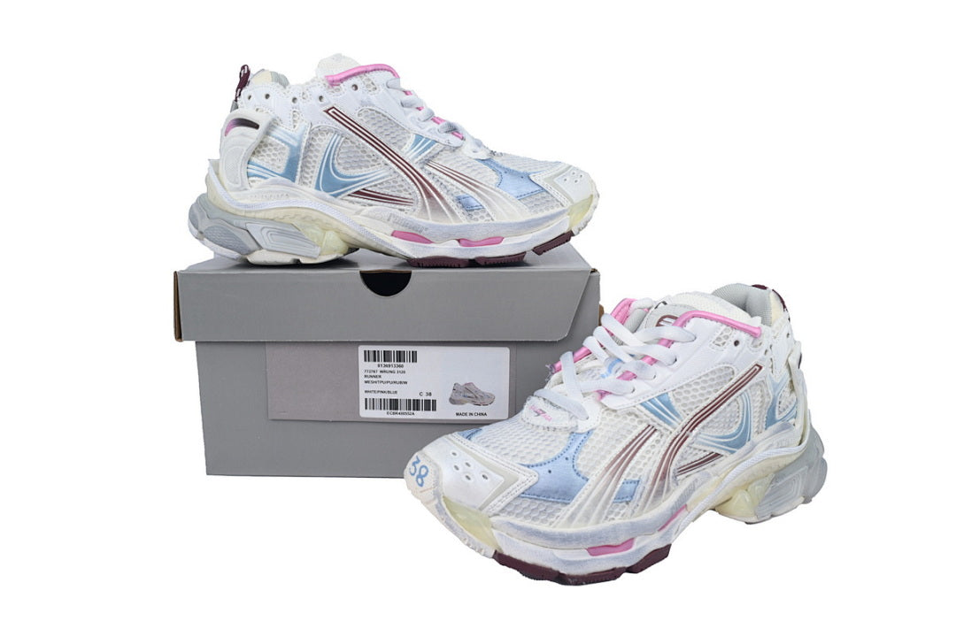Balenciaga Runner Sneaker 'White Blue Pink'