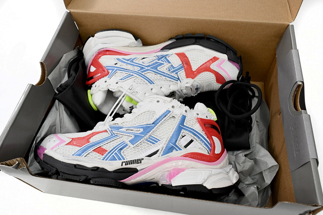 Balenciaga Runner White Blue Red
