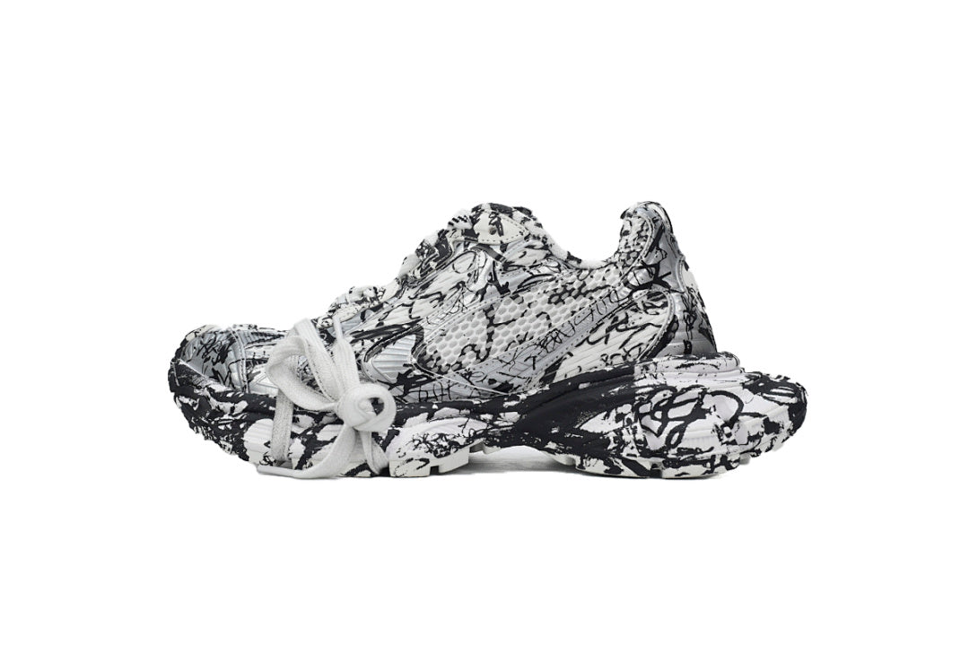 Balenciaga Runner Sneaker Luminous White Graffiti